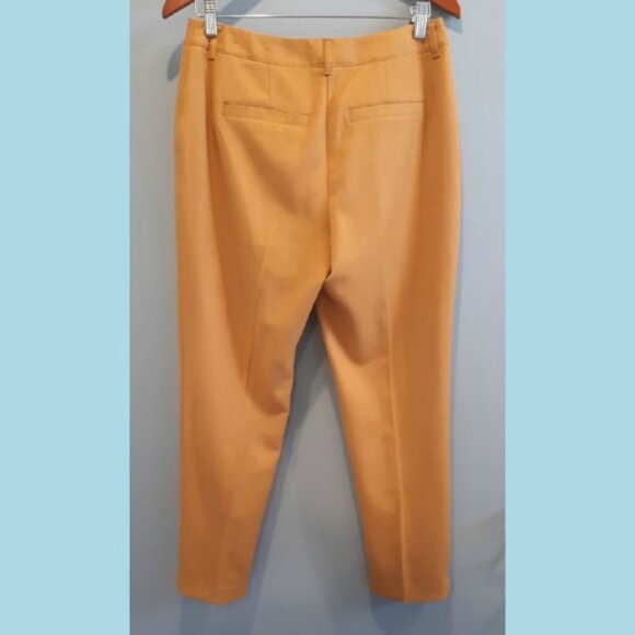 Chicos Slim Tapered Ankle Pants Mustard Yellow Cropped Trousers Womens Size XS - Picture 6 of 10